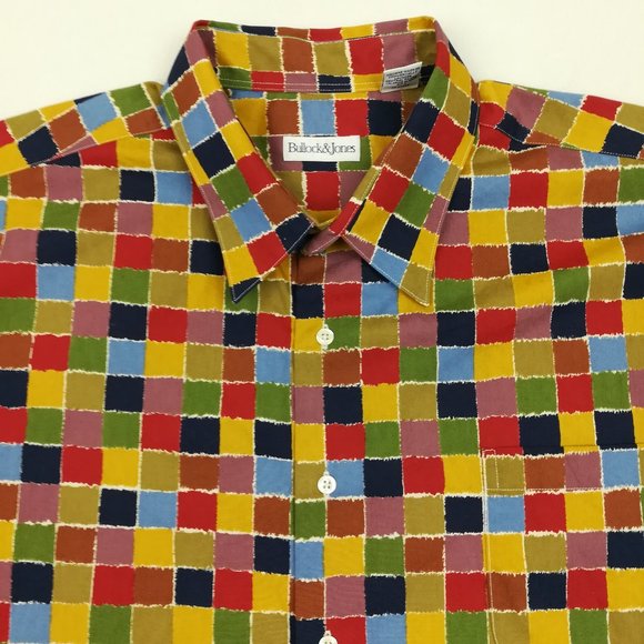 Bullock & Jones Other - Vintage Bullock & Jones Mens 2XL Multicolor Checked Button Up Shirt USA Made